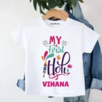 First Holi baby t shirt