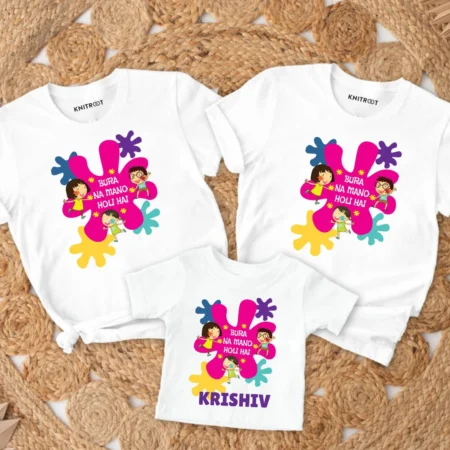 Customized 3 T shirt Combo Offer for holi