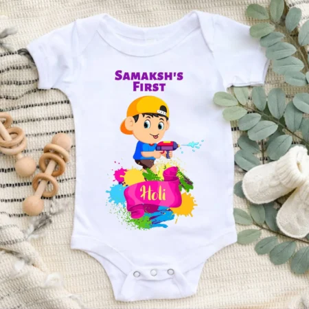 my first holi t shirt for baby