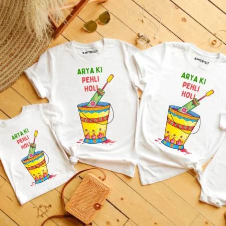 Customized holi family t shirts combo