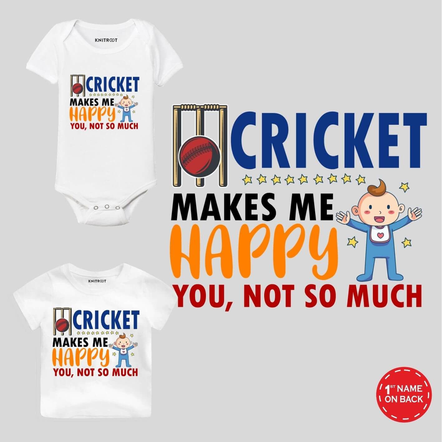 Cricket makes Happy Baby wear