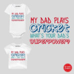 Dad plays Cricket cover