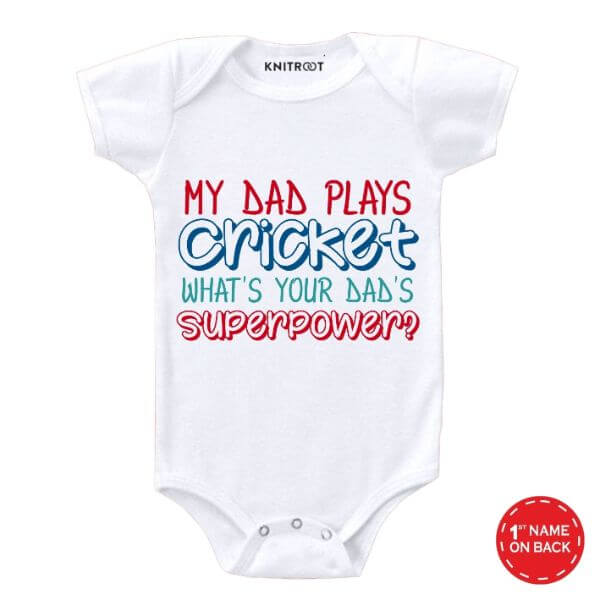 Dad plays Cricket onesie