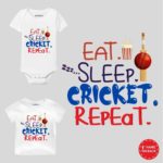Eat Sleep Cricket Baby wear