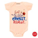 Eat Sleep Cricket Baby wear