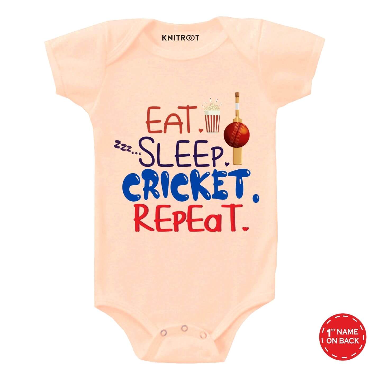 Eat Sleep Cricket Baby wear