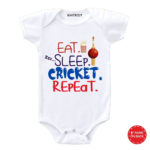 Eat Sleep Cricket Baby wear