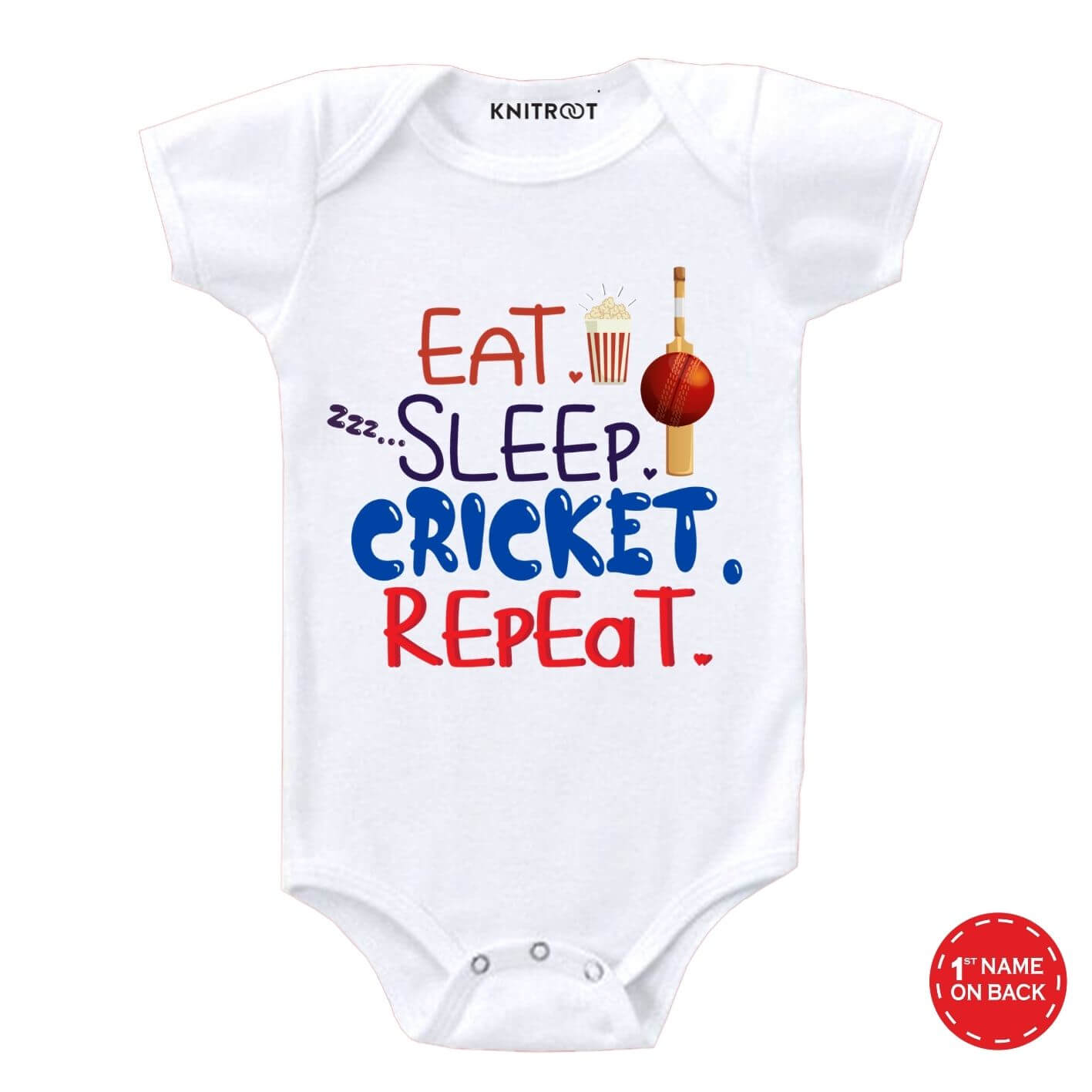 Eat Sleep Cricket Baby wear