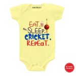 Eat Sleep Cricket Baby wear
