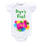 First holi t shirt for baby girl