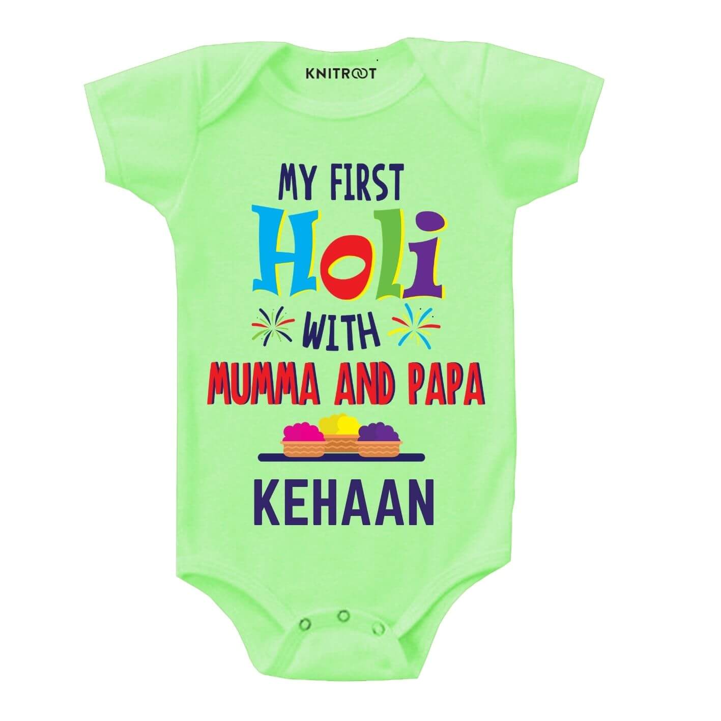 First holi with Mumma Papa