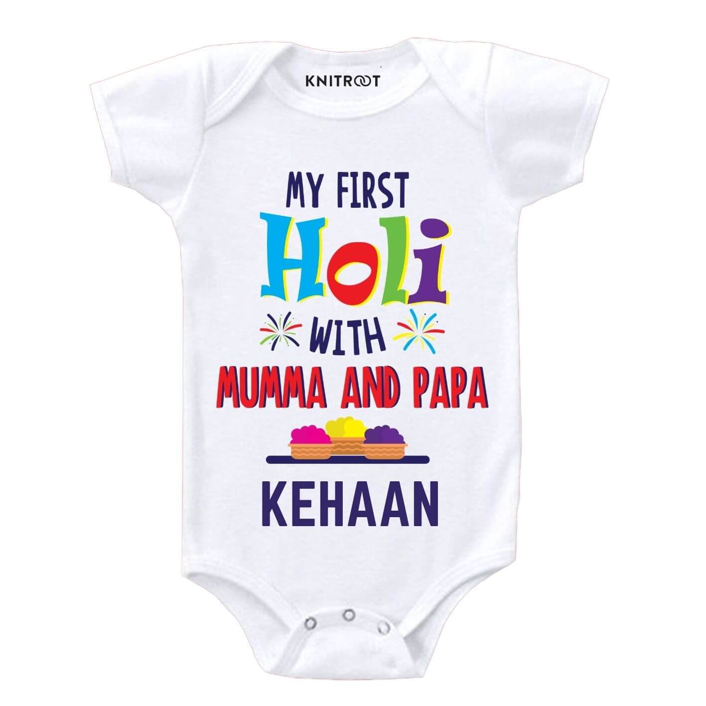 First holi with Mumma Papa