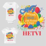 First holi with mumma papa-color