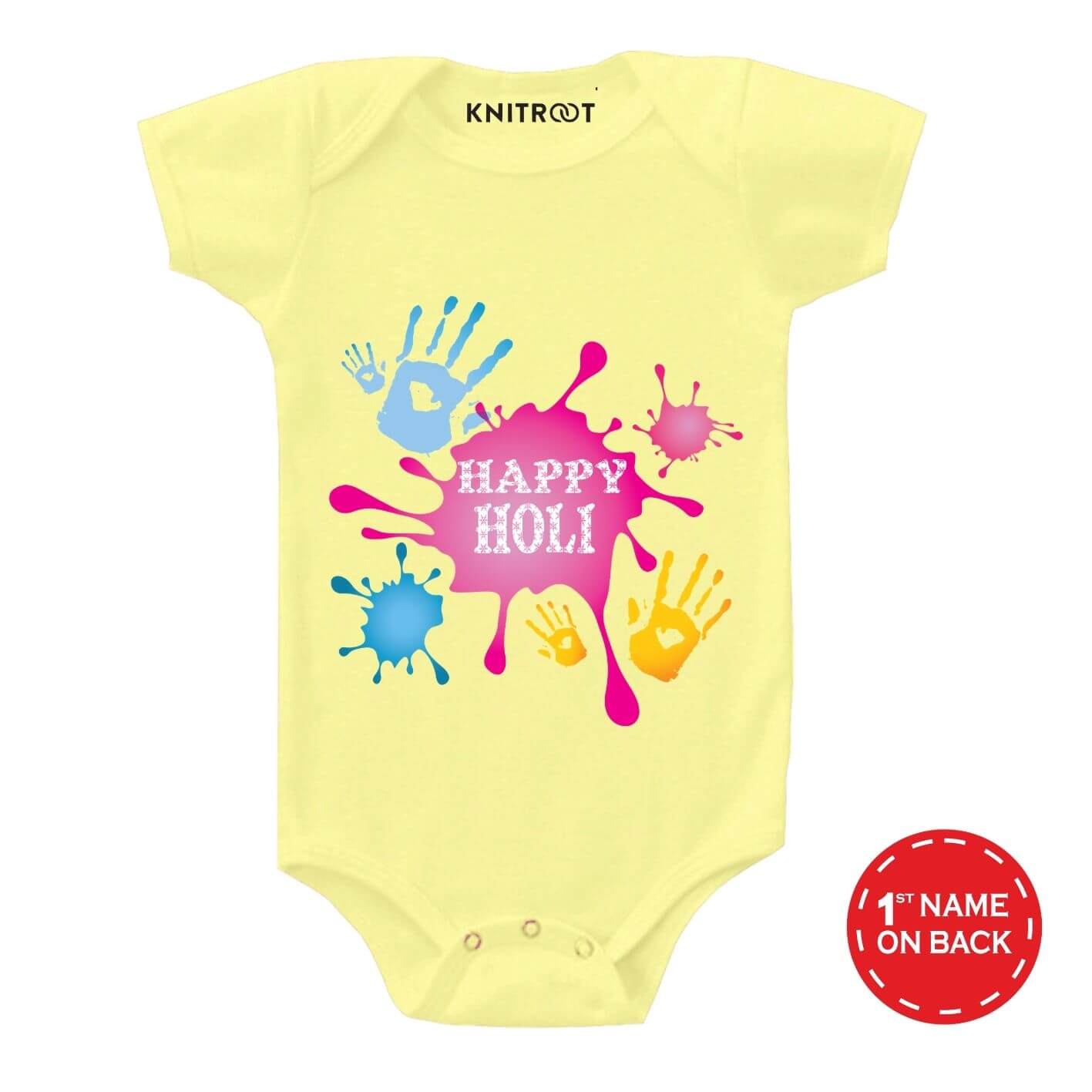 Happy Holi -Hand Baby Clothes