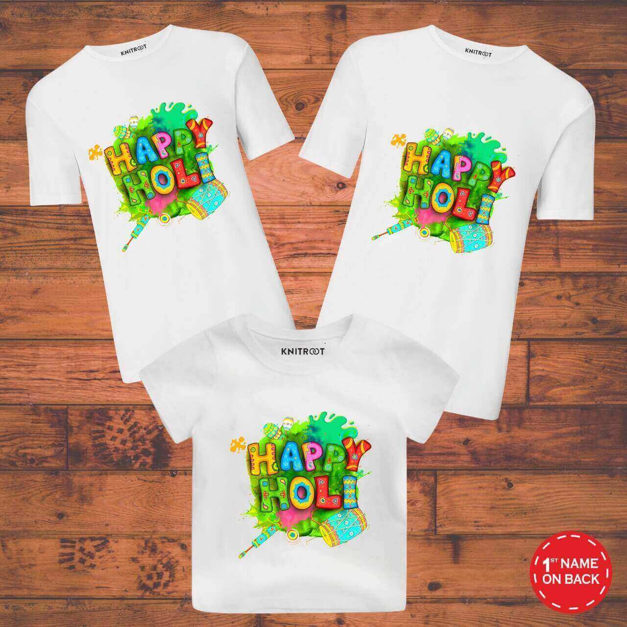Happy Holi combo Tshirt combo pack clothes