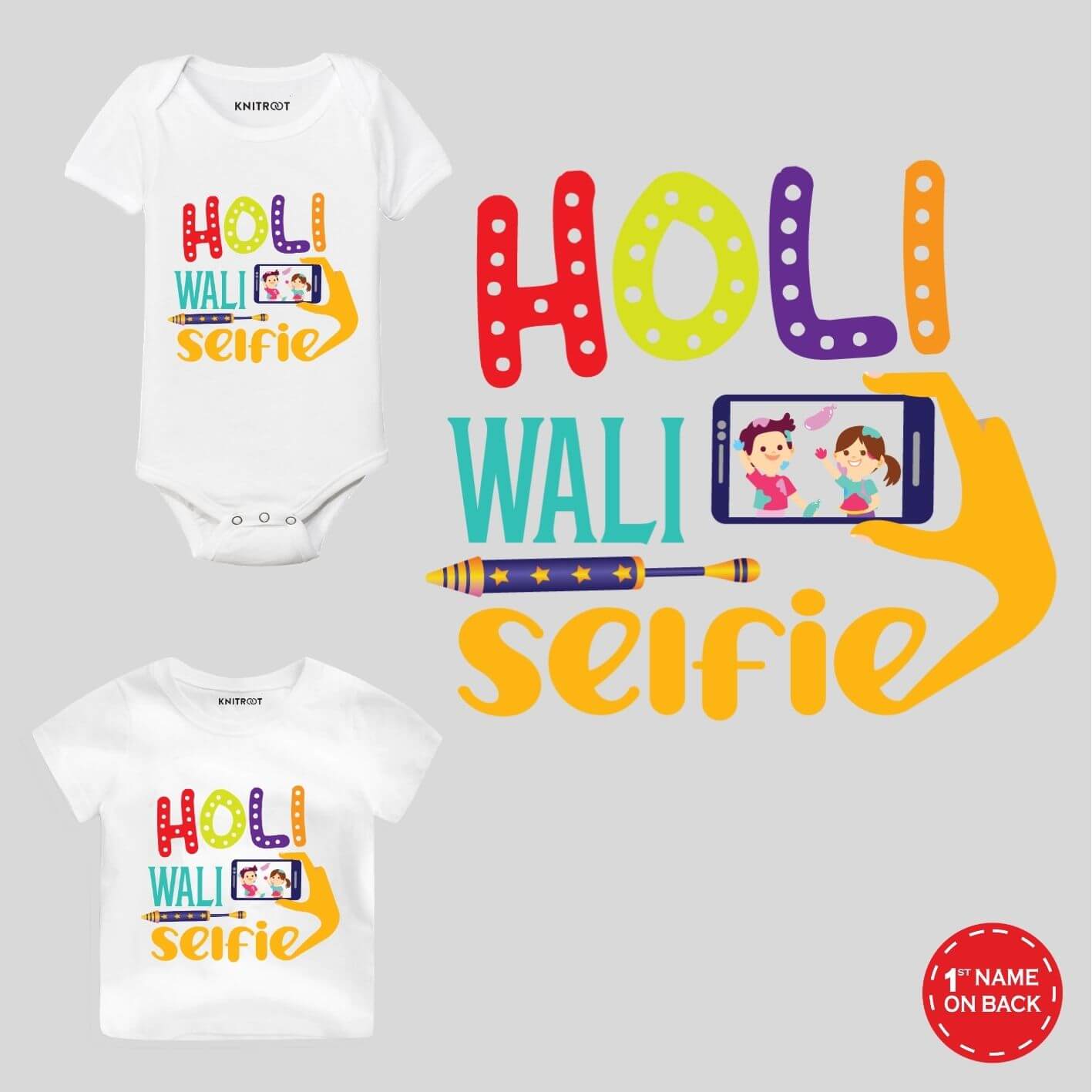 Holi Selfie -Mobile Baby Wear