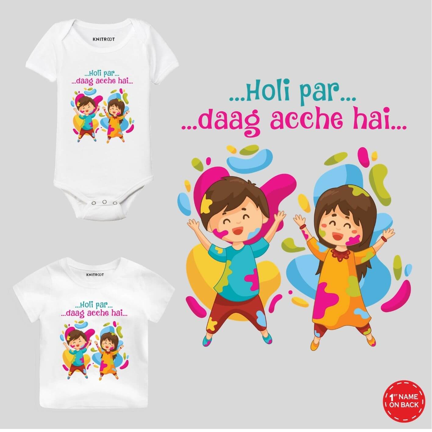 Holi par Holi Baby outfit holi party dress