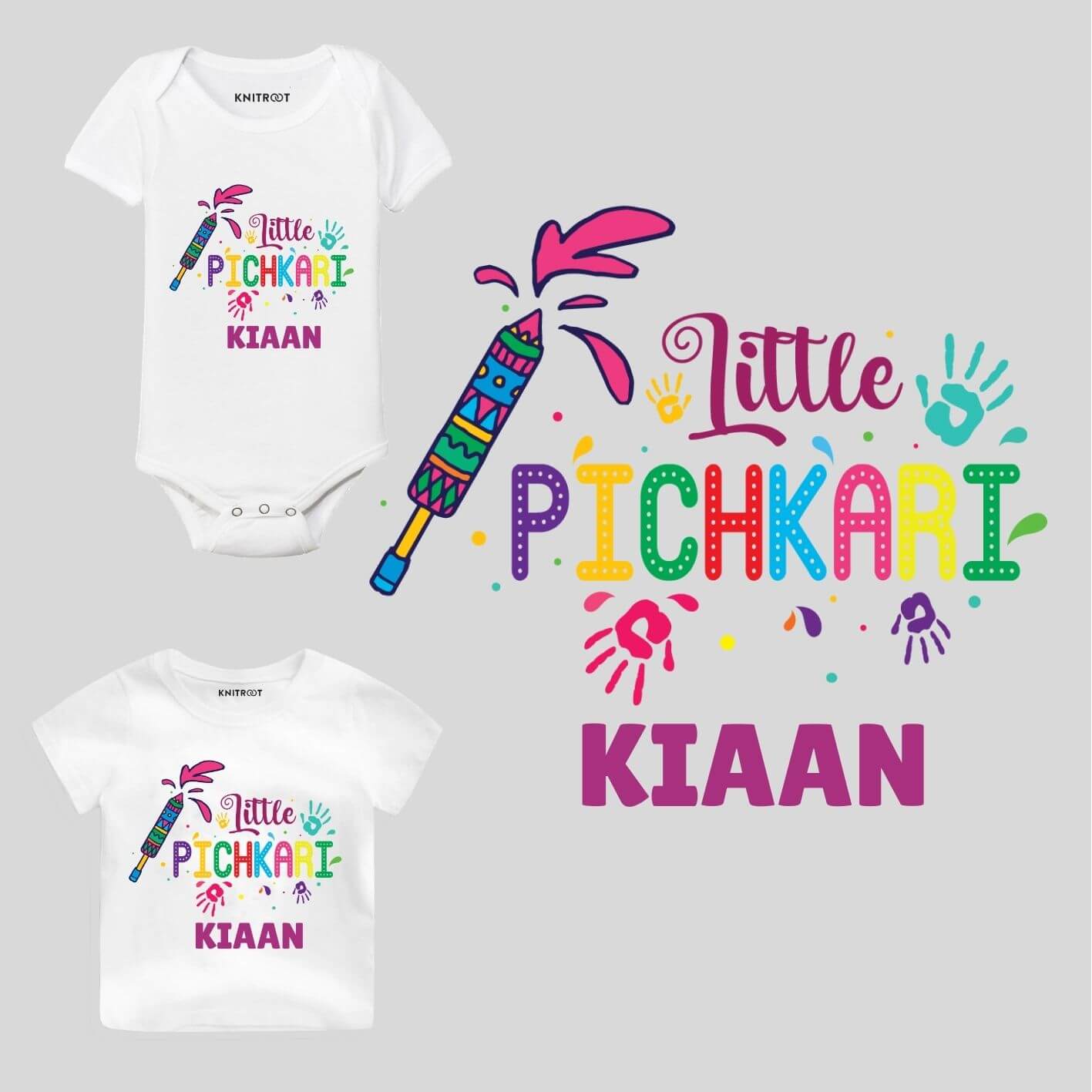 Little Pichkari Kids Outfit dress for holi festival