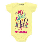 First Holi baby t shirt
