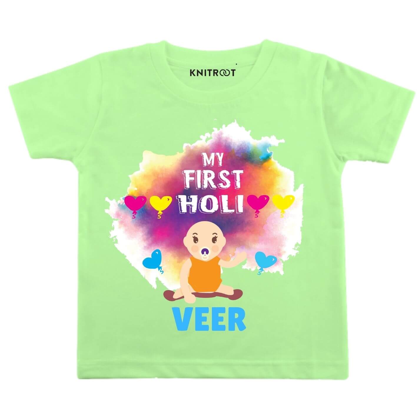 My First holi-Baby Personalized wear