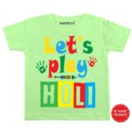 happy holi printed t shirt