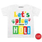 happy holi printed t shirt