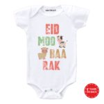 eid moobarak goat white romper tshirt