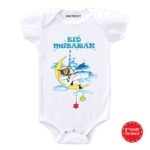eid mubarak chand white onesie tshirt