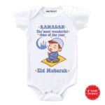 eid mubarak time of the year white romper tshirt