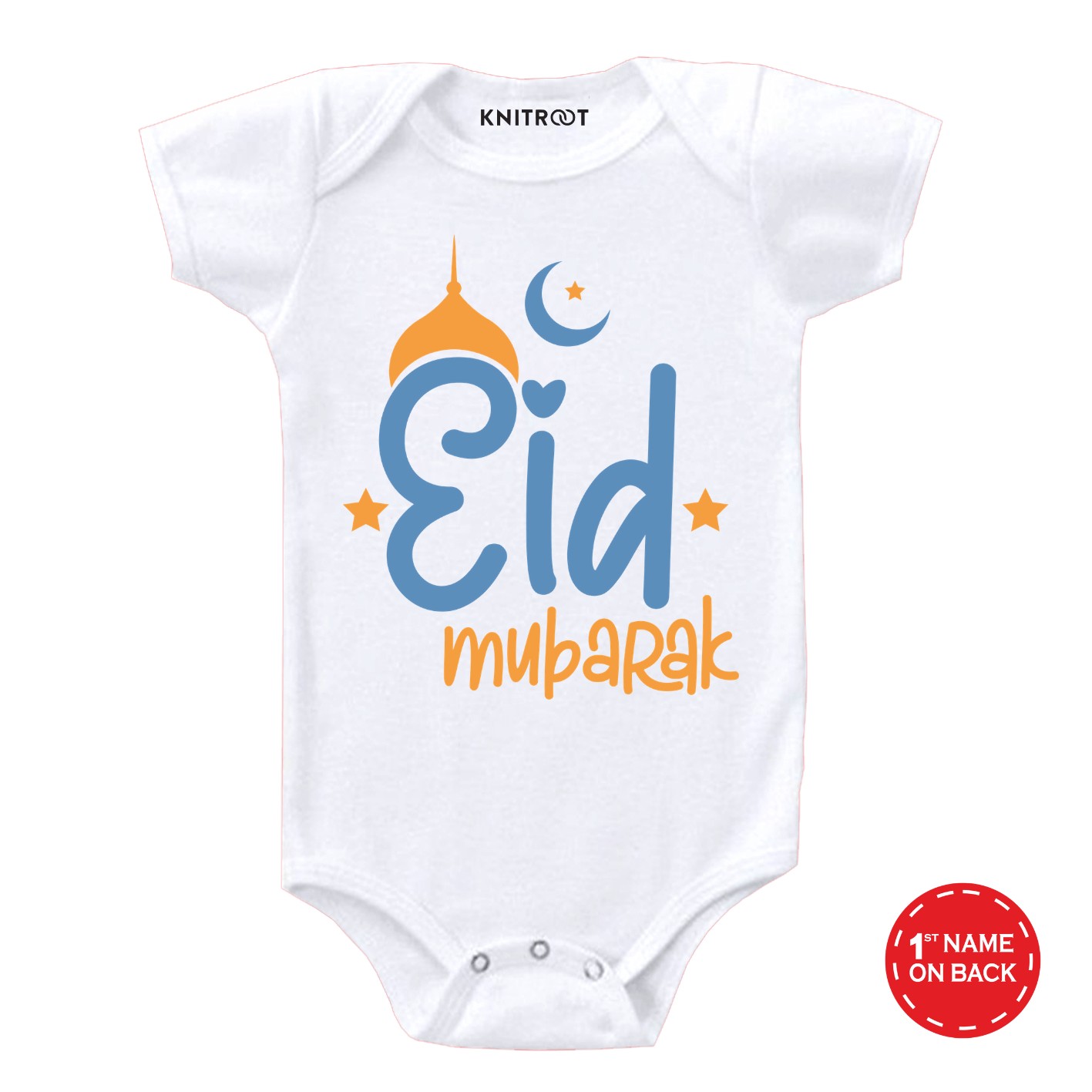 eidi mubarak white onesie