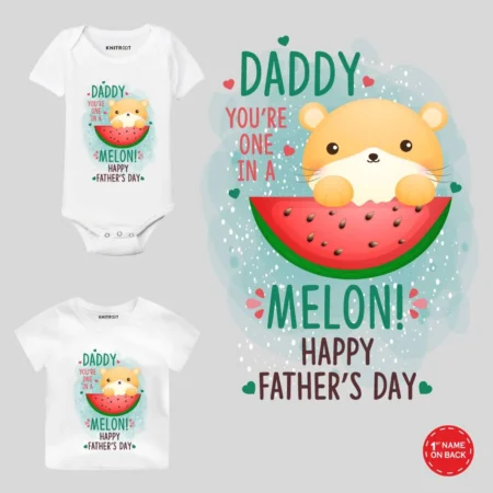 Daddy one in melon baby wear