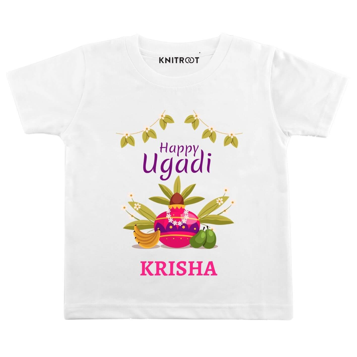 happy ugadi t shirt for kids