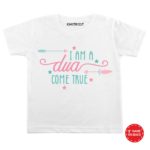 i am a dua white onesie tshirt