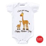 happy mothers day onesie and tees giraffee design