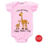 happy mothers day onesie and tees giraffee design