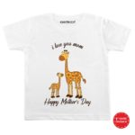 happy mothers day onesie and tees giraffee design