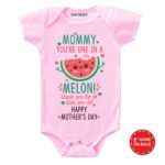happy mothers day onesie and tees watermelon design