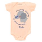happy mothers day baby clothed with elephant design