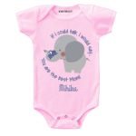 happy mothers day baby clothed with elephant design