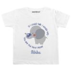 happy mothers day baby clothed with elephant design