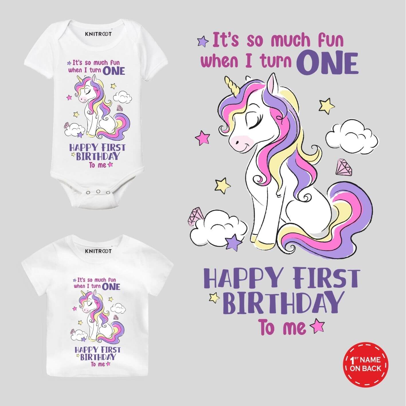 unicorn print baby first birthday unicorn outfit