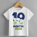 10 Months Elephant Design Birthday Wear