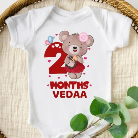 Happy 2nd Month Birthday Baby Outfit
