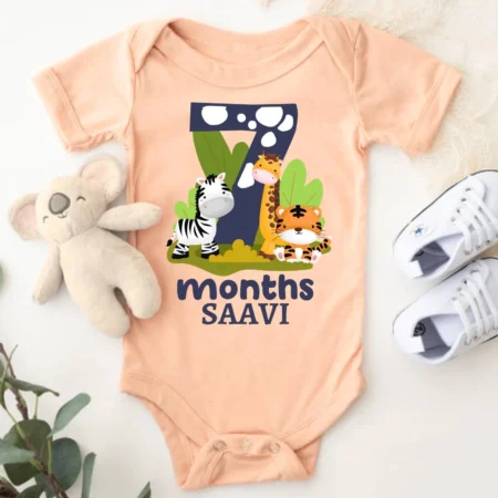 Happy 7th Month Birthday Baby Outfit