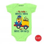 Daddy Drives Truck Baby Outfit