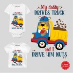 Daddy Drives Truck Baby Outfit