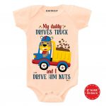 Daddy Drives Truck Baby Outfit
