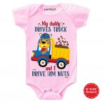 Daddy Drives Truck Baby Outfit