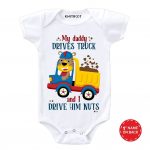 Daddy Drives Truck Baby Outfit