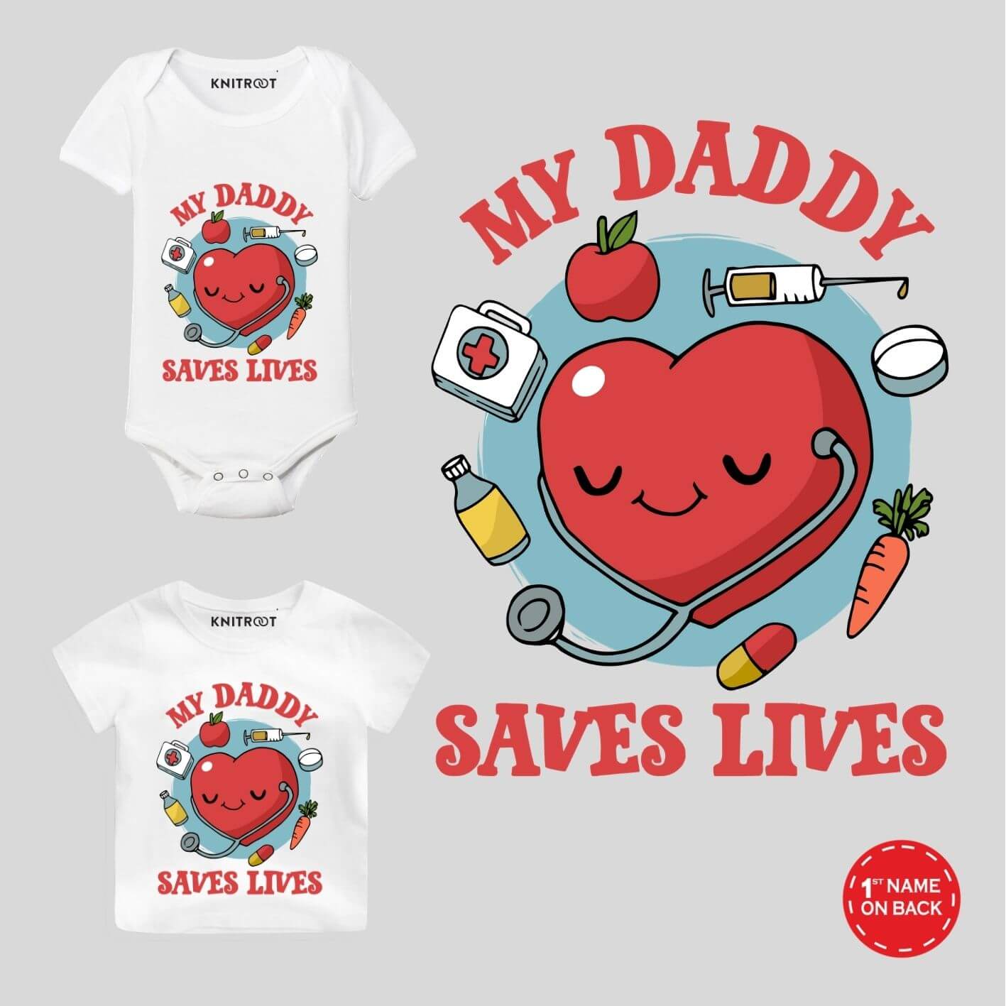 Daddy saves lives Kids Outfit